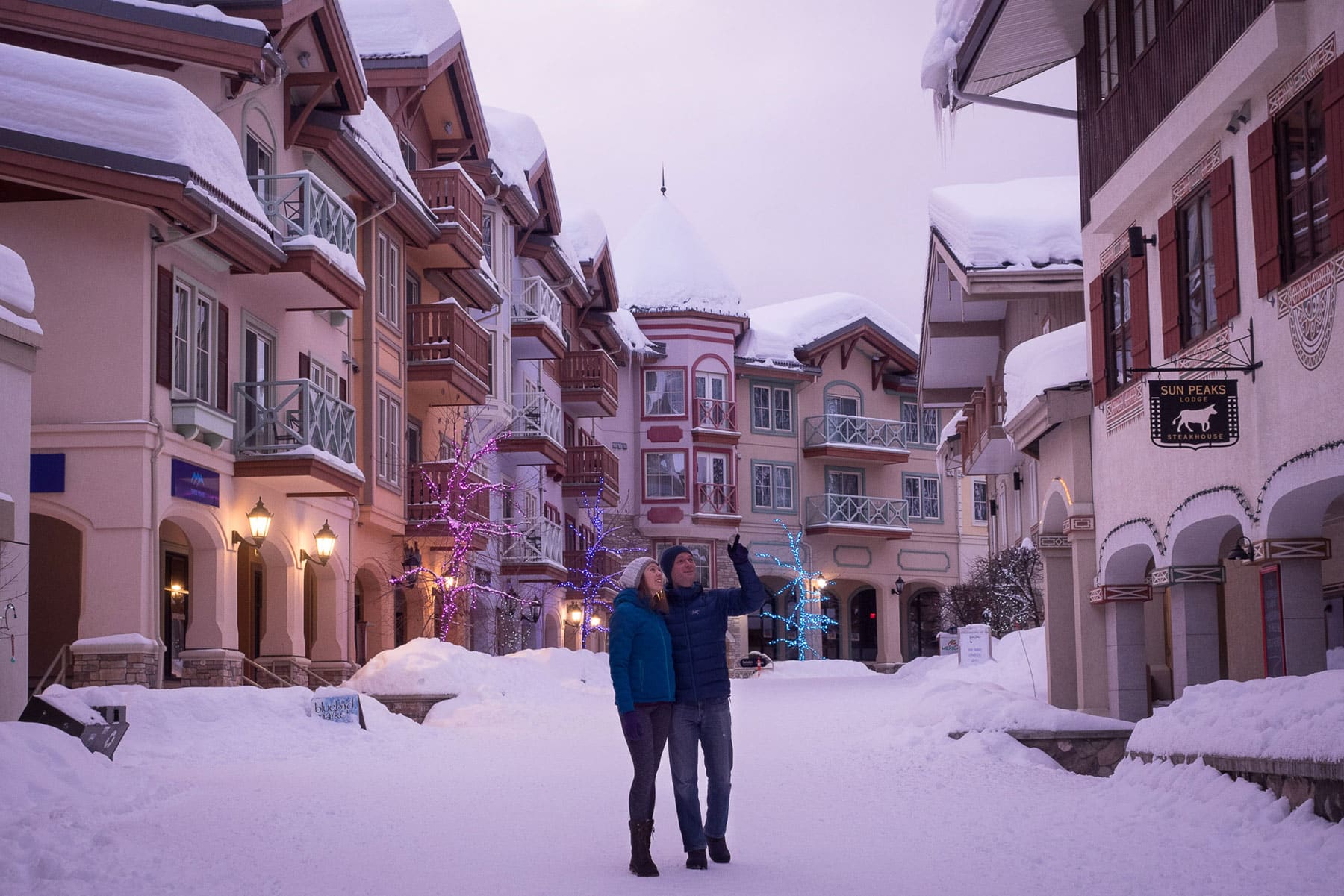 Ski_through_village