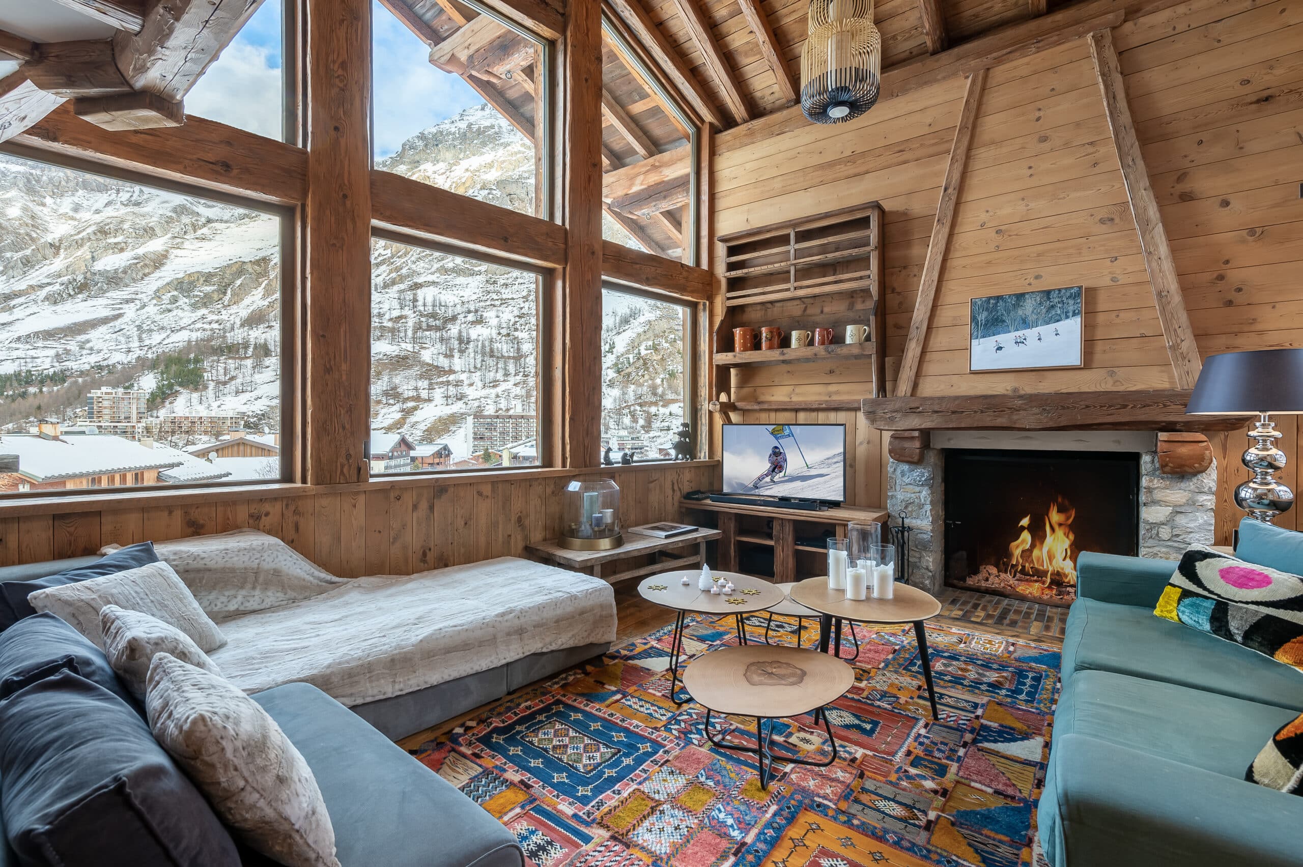 Chalet Alice - Location chalets Covarel - Val d'Isère Alpes - France – Cheminée