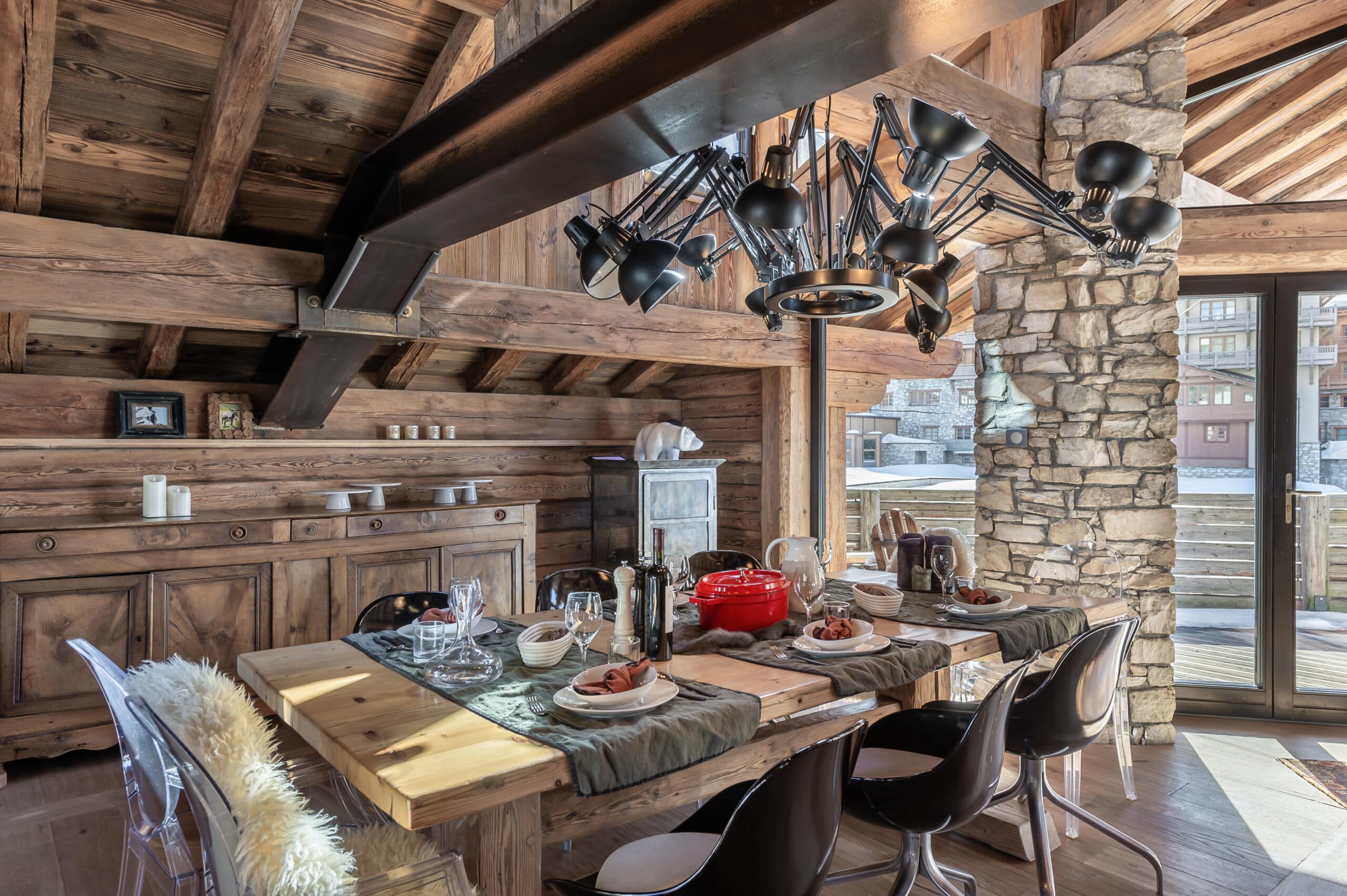 Chalet Face - Location chalets Covarel - Val d'Isère Alpes - France – Salle à manger