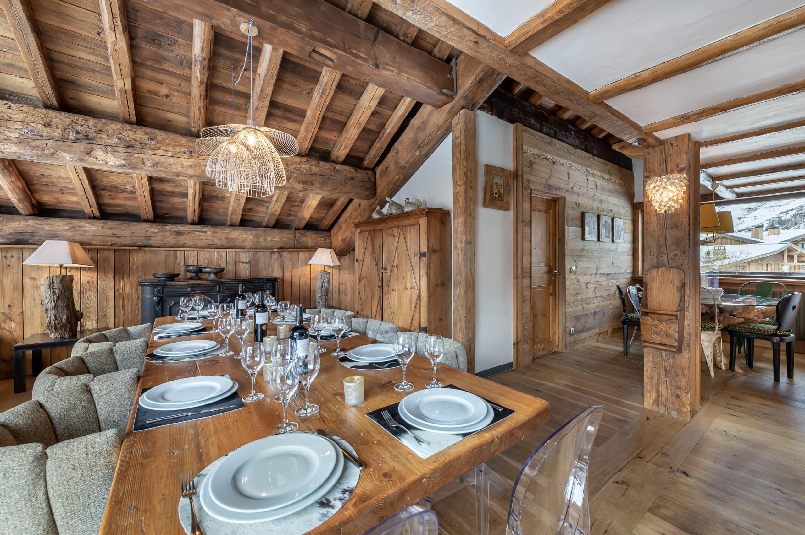 Chalet Mathilda- Location chalets Covarel - Val d'Isère Alpes - France – Salle à manger bis