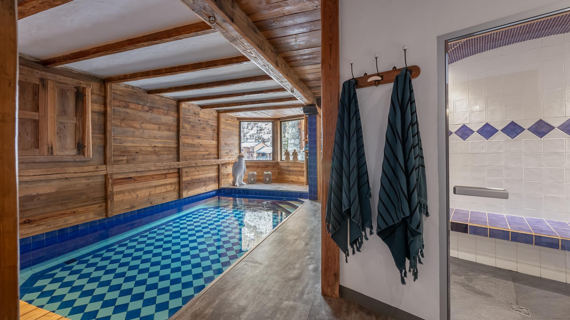 Chalet Pauline- Location chalets Covarel - Val d'Isère Alpes - France – Piscine