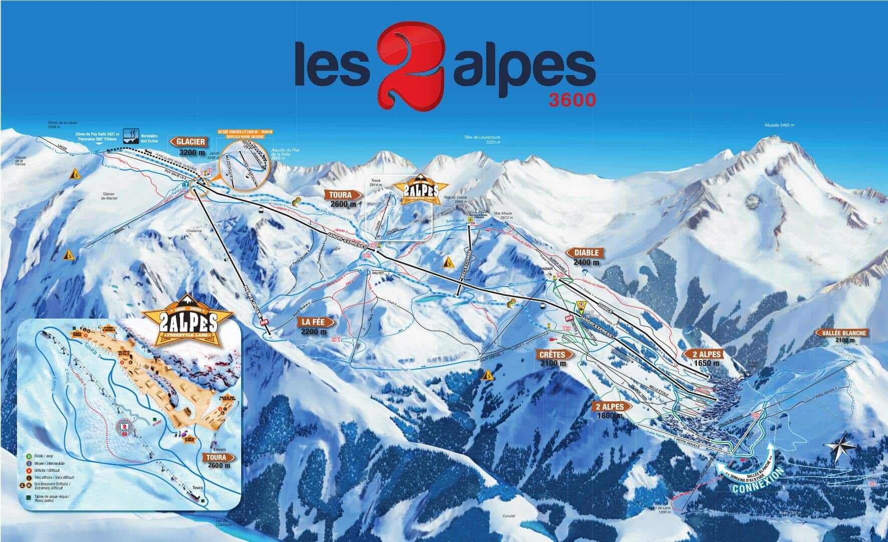 Les 2 Alpes Piste Map 2020